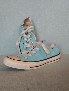 Converse Light Blue Canvas Low-Top Sneakers